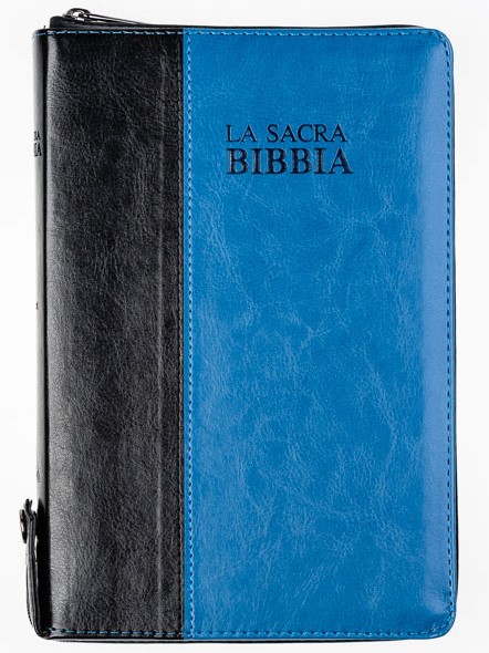 Bibbia Nuova Diodati Nera/Blu - Formato medio (171.252): Cerniera