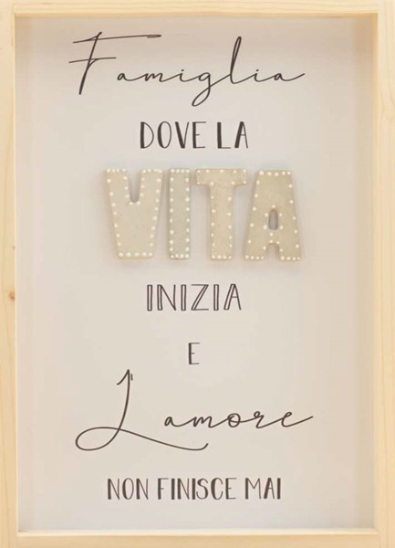 Cartello Decorativo In Legno 'Famiglia' | Blocco Da Tavolo, Ritaglio Lettere, Per Casa
