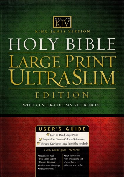 KJV Holy Bible large print UltraSlim Edition (Pelle)