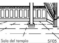 Sala del  Tempio - Sfondo su flanella