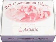 Confezione da 20 Bicchierini in vetro per la Santa cena (Scatola)