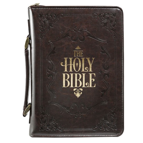 Copribibbia The Holy Bible Marrone