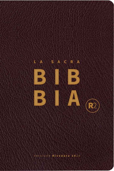 Bibbia Versione Riveduta 2020 R2 - Pelle Bordeaux (Pelle)
