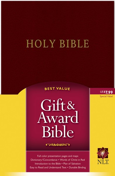 NLT Gift&Award Bible Burgundy (Brossura)