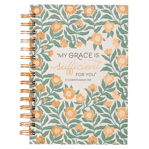 Quaderno Sufficient Grace Teal Floral