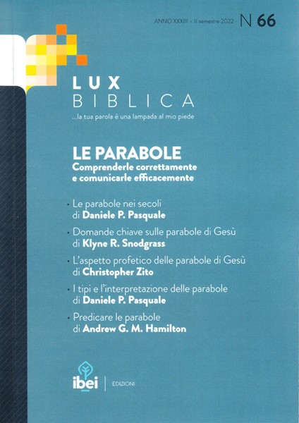Le parabole Lux Biblica - n° 66 (Brossura)
