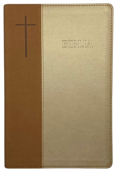 Bibbia in rumeno bicolore marrone/beige Cornilescu - 21170