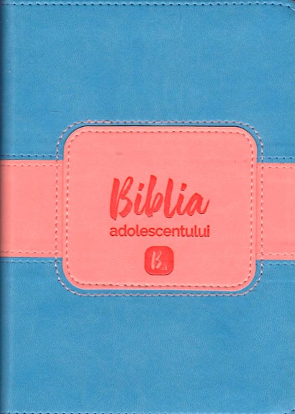 Bibbia in rumeno per giovani bicolore rosa/azzurra - 18279