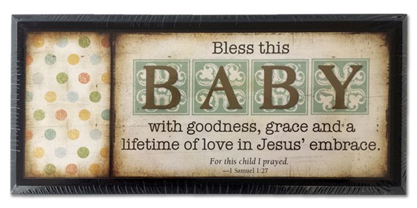 Placca "Bless this Baby"