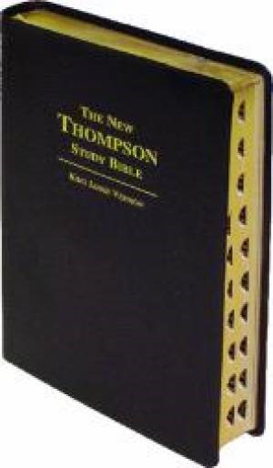 KJV The New Thompson Study Bible - Black Bonded Leather Thumb Index (Pelle)