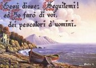 Cartolina "Gesù disse: Seguitemi ed io farò di voi dei pescatori d'uomini"