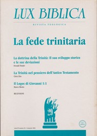 La fede trinitaria - Lux Biblica n° 29