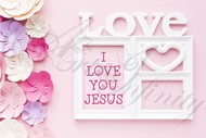 Quadro "Love - I love you Jesus" - Rettangolare piccolo (RTN125)