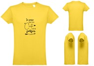 T-shirt gialla da uomo "Io posso ogni cosa" - Taglia L