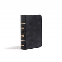 CSB Large Print Compact Reference Bible Black (Similpelle)