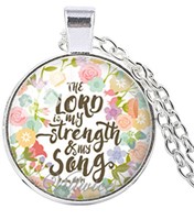 Collana The Lord is my strength argentata