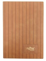 Quaderno A5 Faith over fear Colore cammello (Similpelle)