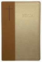 Bibbia in rumeno bicolore marrone/beige Cornilescu - 21170 (Similpelle)
