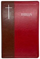 Bibbia in rumeno bicolore marrone/rosso Cornilescu - 21173 (Similpelle)