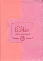 Bibbia in rumeno per giovani bicolore rosa - 18280 (Similpelle)