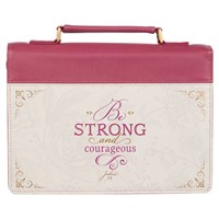 Copribibbia Strong and Courageous Pink Large (Similpelle)