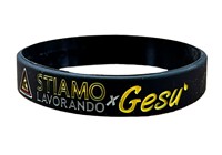 Braccialetto Stiamo lavorando per Gesù nero