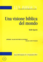 Una visione biblica del mondo - Lux Biblica numero 44 (Brossura)