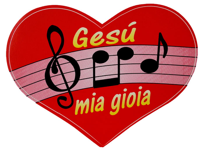 A438 - Adesivo cuore "Gesù mia gioia"