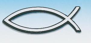 A241 - adesivo Pesce - Colore argentato piccolo