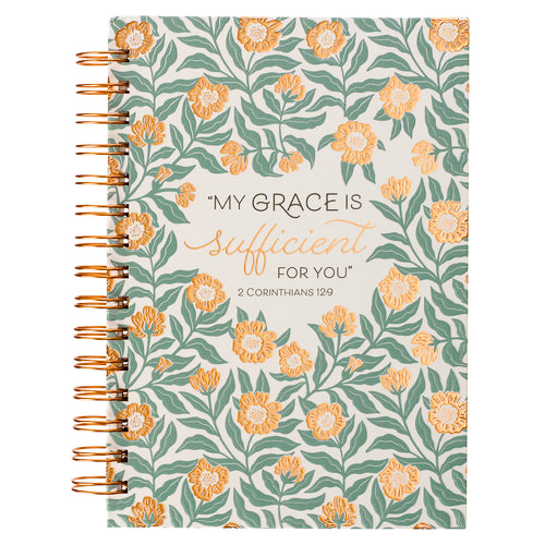 Quaderno Sufficient Grace Teal Floral
