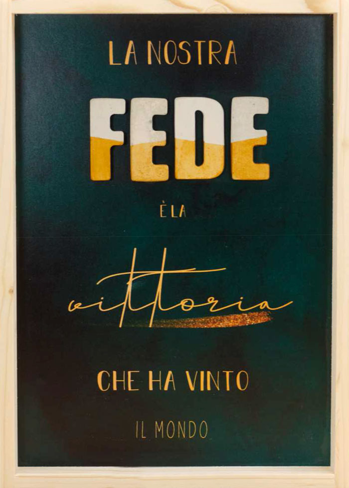 Quadro in legno Fede in formato A4