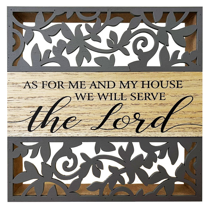 Decorazione in legno Serve the Lord