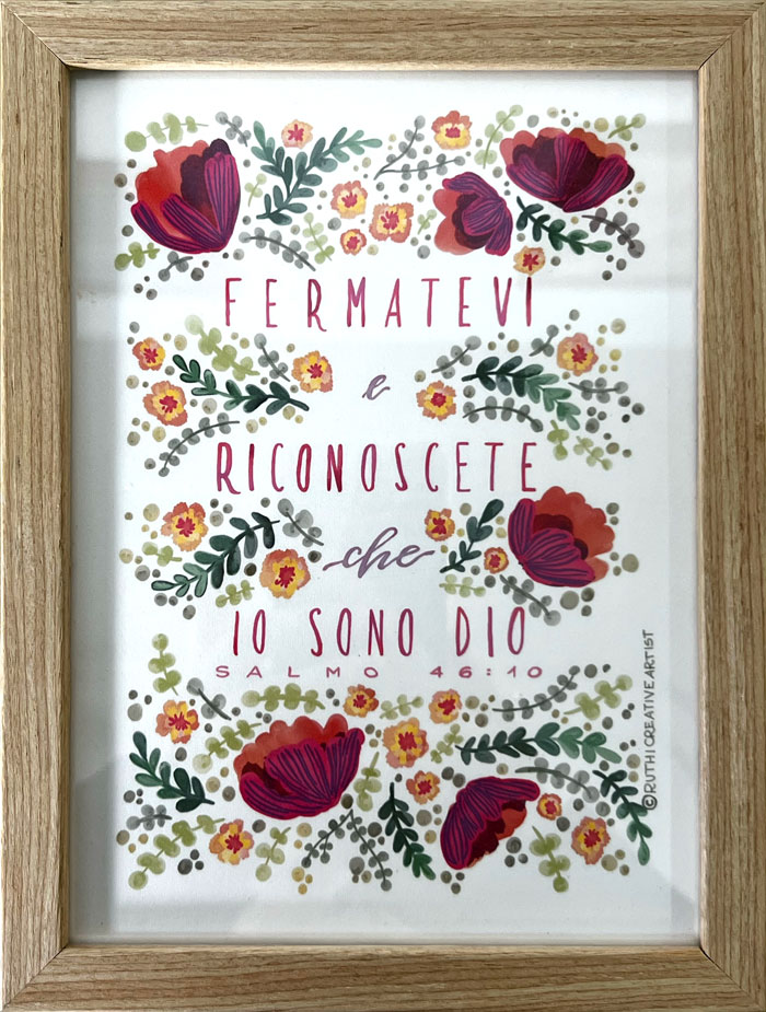 Quadretto Salmo 46:10