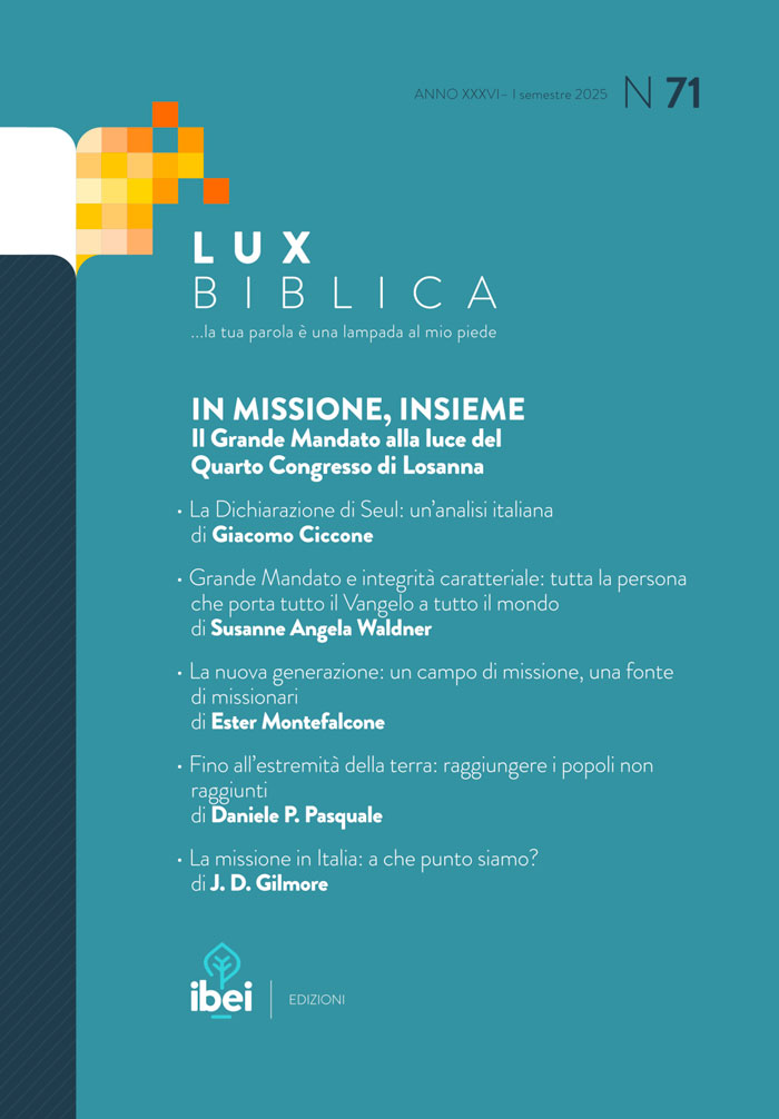 In missione, insieme - Lux Biblica n° 71