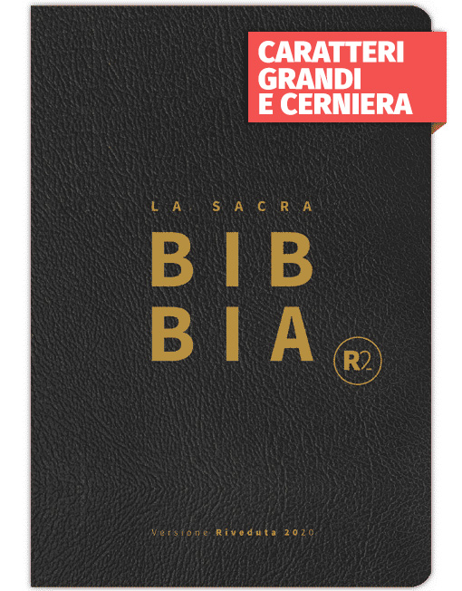 Bibbia a Caratteri Grandi R2 - Pelle Nera Taglio oro con cerniera