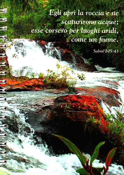 Appunti Biblici Block Notes - "Egli aprì la roccia e ne scaturirono acque; esse corsero per luoghi aridi, come un fiume" Salmi 105,41