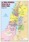 La terra Promessa divisa fra le 12 tribù d'Israele - Carta Geografica