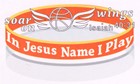 Braccialetto "In Jesus name I play  - Soar on wings Isaiah 40:31" in Silicone