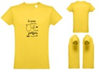 T-shirt gialla da uomo "Io posso ogni cosa" - Taglia M