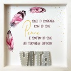 Quadro in legno bianco Salmo 91 Vita
