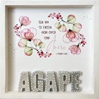Quadro in legno bianco 1 Corinzi 16 Agape