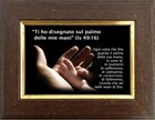 Quadretto immagine di mano e piedino (Isaia 49:16) - Cornice arte povera